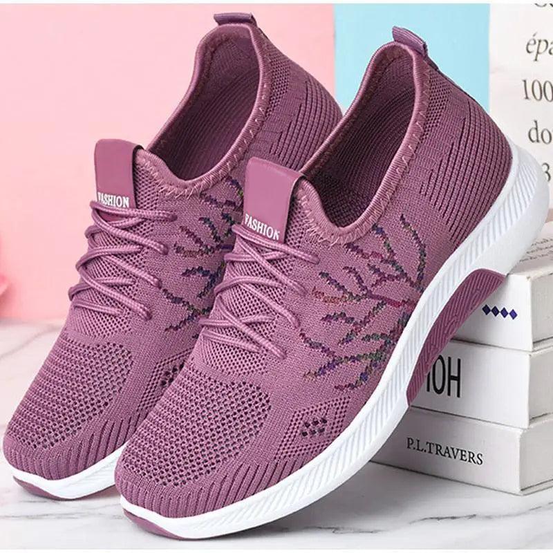 Women's Mesh Breathable Sneakers, Casual Walking Shoes, Soft Sole