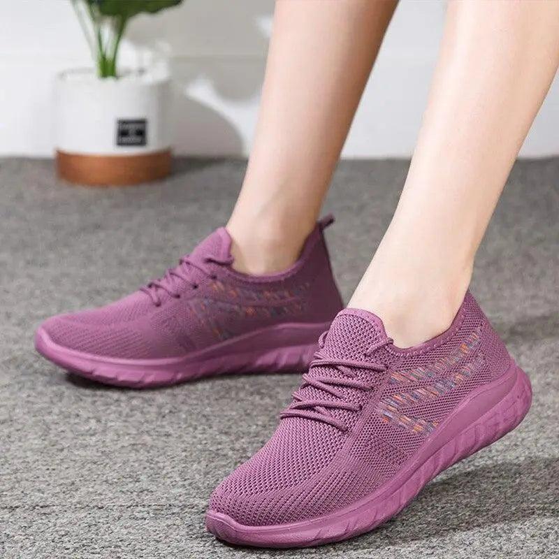 Women's Mesh Breathable Sneakers, Casual Walking Shoes, Soft Sole
