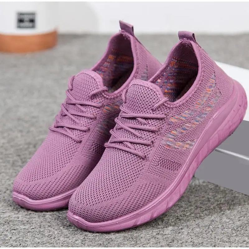 Women's Mesh Breathable Sneakers, Casual Walking Shoes, Soft Sole