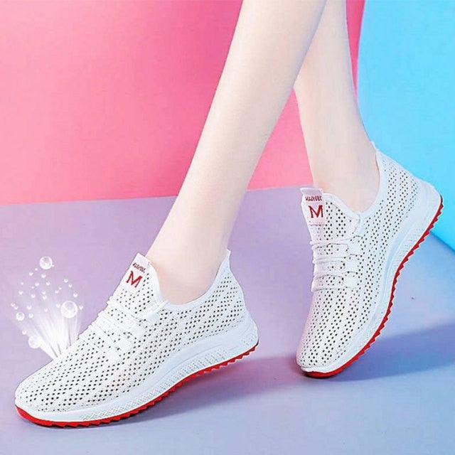 Women's Breathable Mesh Slip-On Walking Sneakers Lightweight Shoes