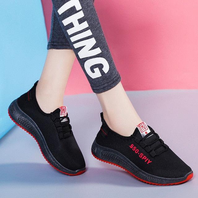 Women's Breathable Mesh Slip-On Walking Sneakers Lightweight Shoes