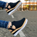 Women's Retro Buckle Strap Platform Sandals - Bohemian Flatforms