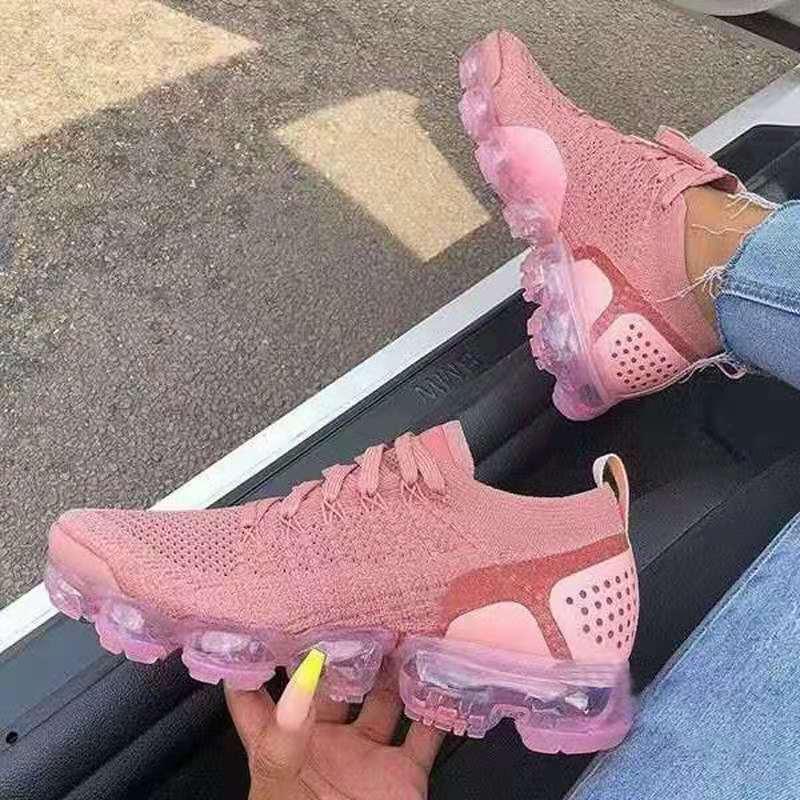 Women's Lightweight Mesh Platform Sneakers Air Cushion Walking Shoes