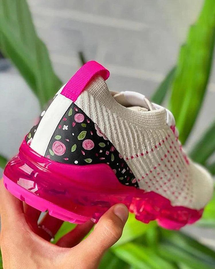 Women's Lightweight Mesh Platform Sneakers Air Cushion Walking Shoes