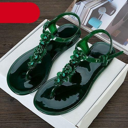 Women’s Floral T-Strap Flip Flops - Casual Beach Slides