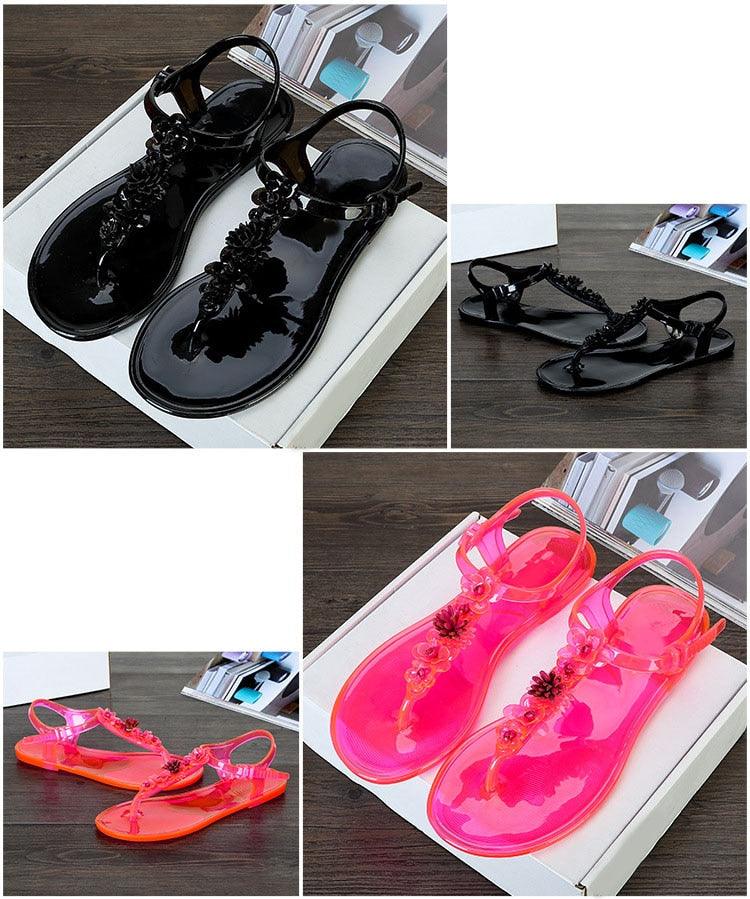 Women’s Floral T-Strap Flip Flops - Casual Beach Slides