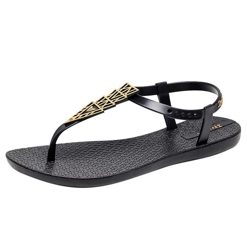 Women’s T-Strap Flat Sandals Casual Beach Thong Slide Shoes