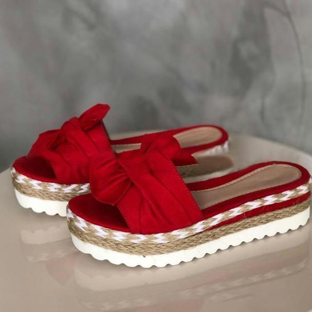 Women’s Platform Bow-Knot Sandals Modern Comfy Beach Flip-Flops