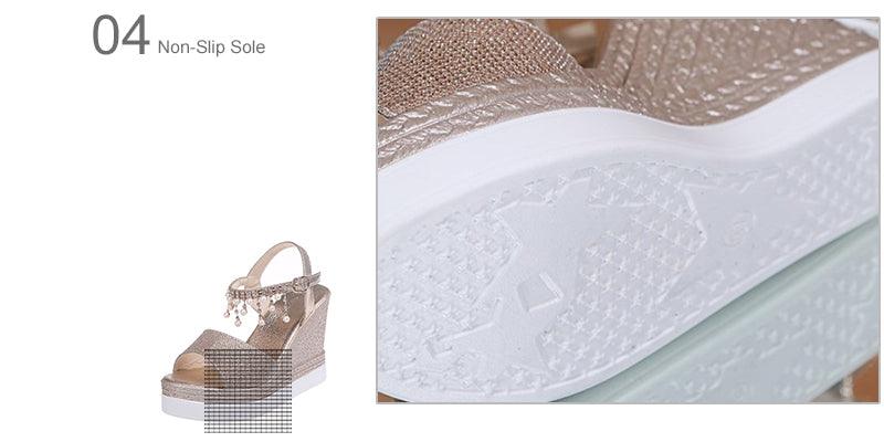 Women’s Summer Platform Espadrille Sandals with Adjustable Buckle