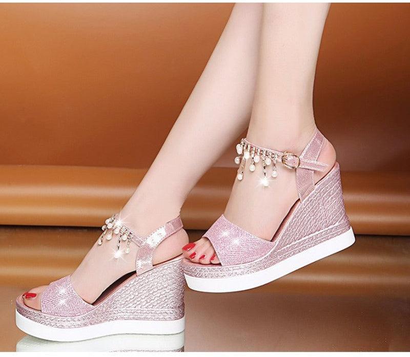 Women’s Summer Platform Espadrille Sandals with Adjustable Buckle
