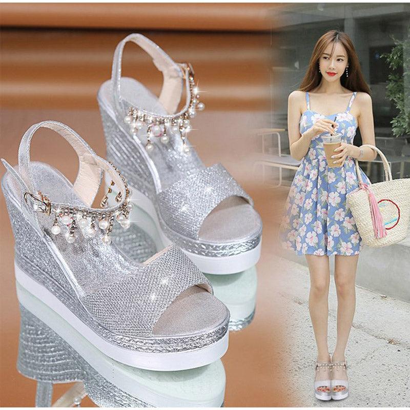 Women’s Summer Platform Espadrille Sandals with Adjustable Buckle