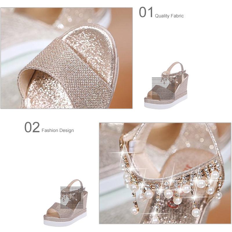 Women’s Summer Platform Espadrille Sandals with Adjustable Buckle