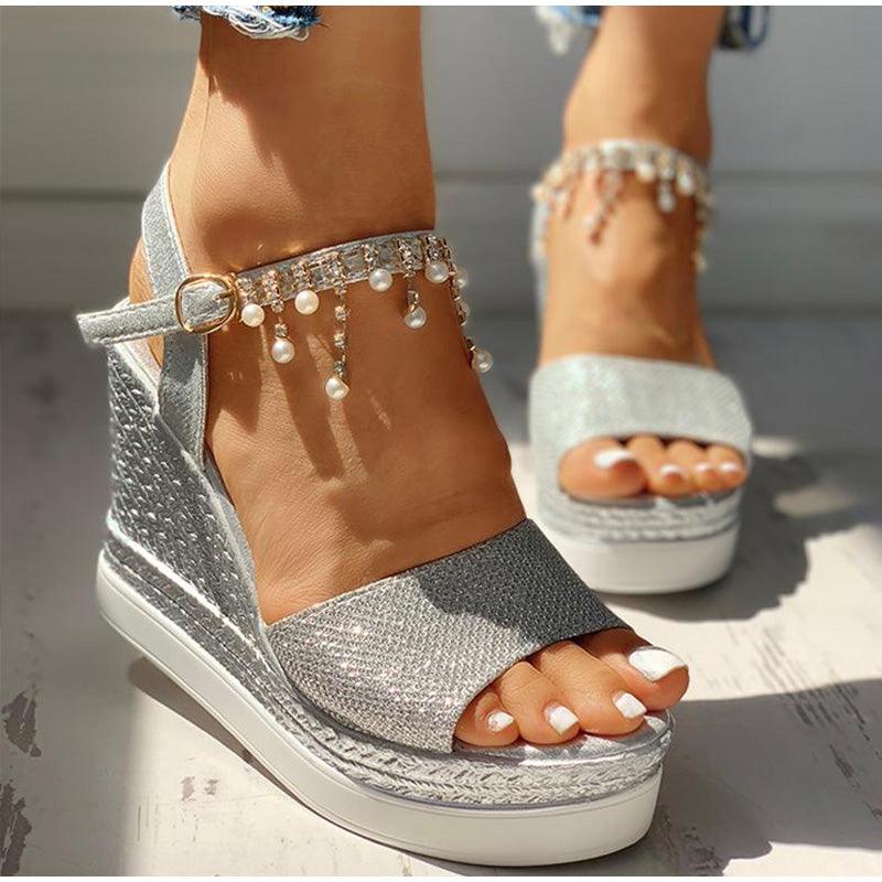 Women’s Summer Platform Espadrille Sandals with Adjustable Buckle
