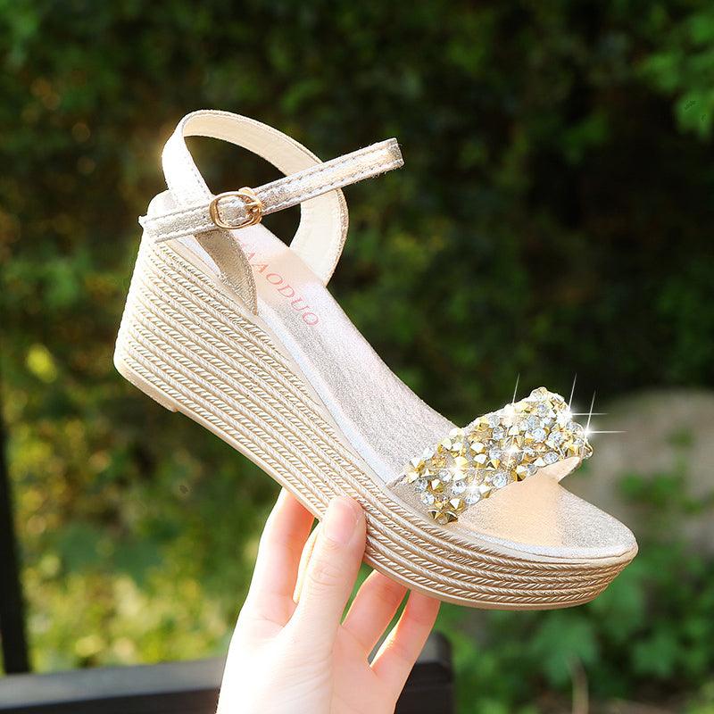 Women’s Summer Platform Espadrille Sandals with Adjustable Buckle