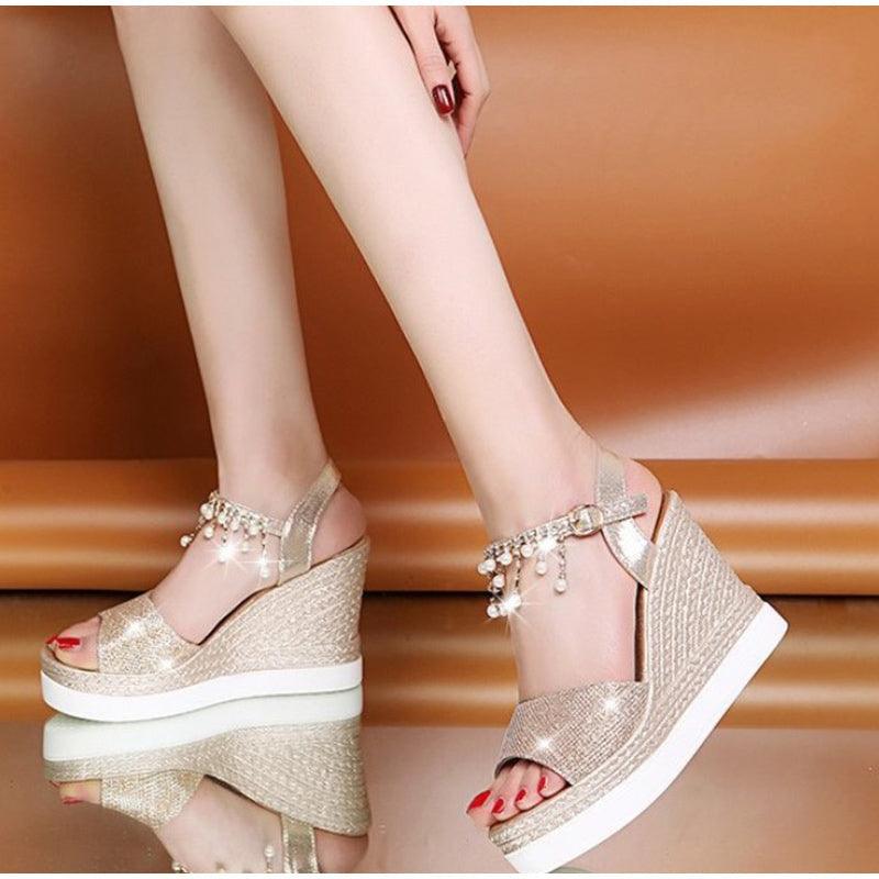 Women’s Summer Platform Espadrille Sandals with Adjustable Buckle