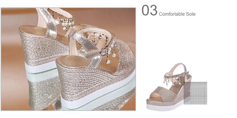 Women’s Summer Platform Espadrille Sandals with Adjustable Buckle