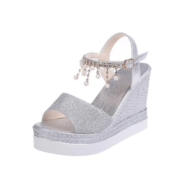 Women’s Summer Platform Espadrille Sandals with Adjustable Buckle