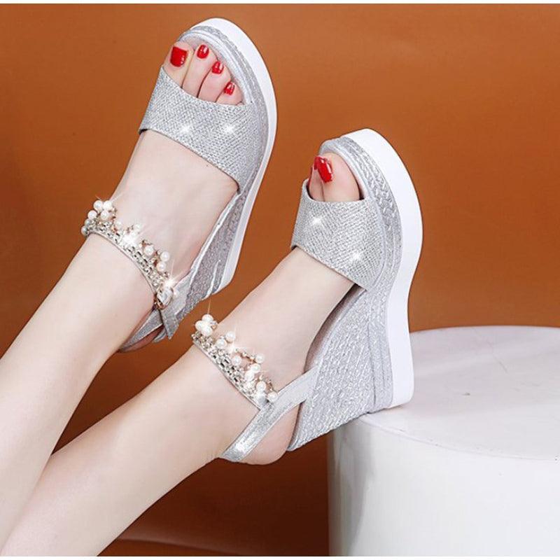 Women’s Summer Platform Espadrille Sandals with Adjustable Buckle