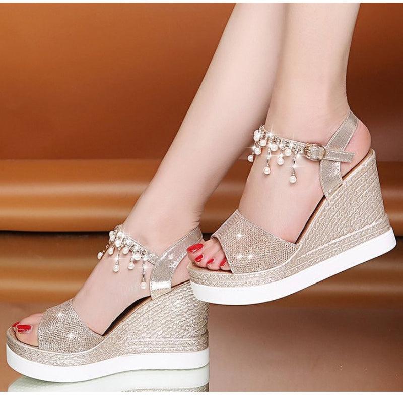 Women’s Summer Platform Espadrille Sandals with Adjustable Buckle