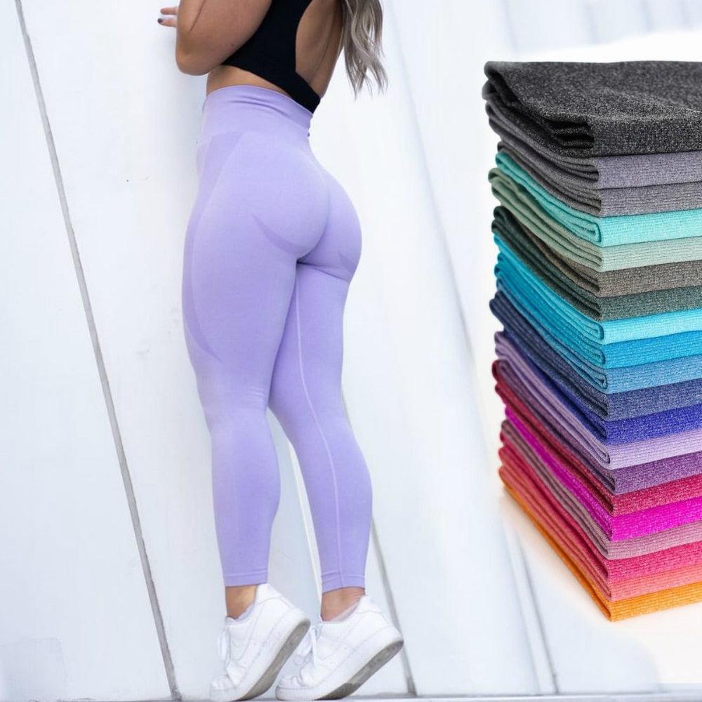 High Waist Seamless Yoga Leggings for Tummy Control & Fitness