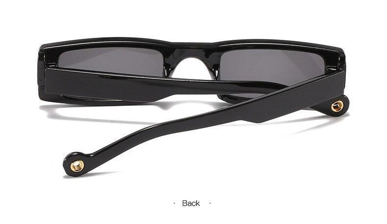 Minimalist Small Rectangle Sunglasses for Women UV400 Protection
