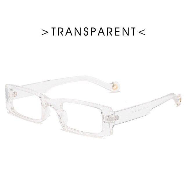 Minimalist Small Rectangle Sunglasses for Women UV400 Protection