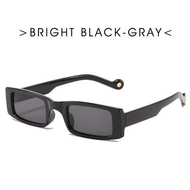 Minimalist Small Rectangle Sunglasses for Women UV400 Protection