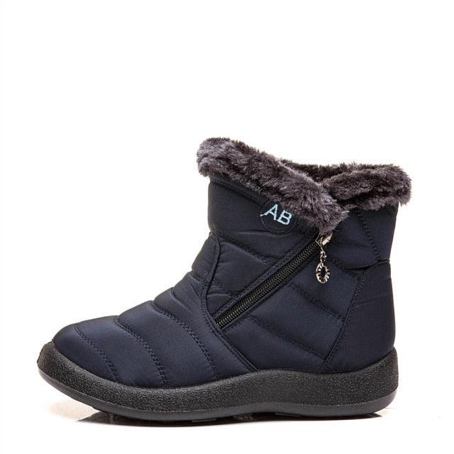 Women’s Fur Lined Winter Ankle Boots – Warm Slip-On Snow Shoes