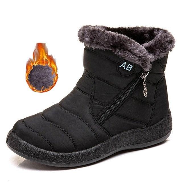 Women’s Fur Lined Winter Ankle Boots – Warm Slip-On Snow Shoes