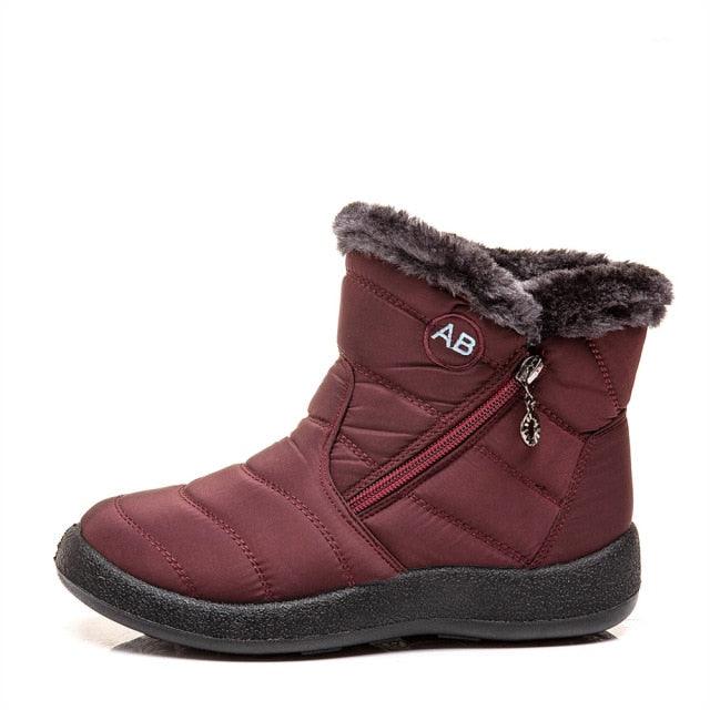 Women’s Fur Lined Winter Ankle Boots – Warm Slip-On Snow Shoes