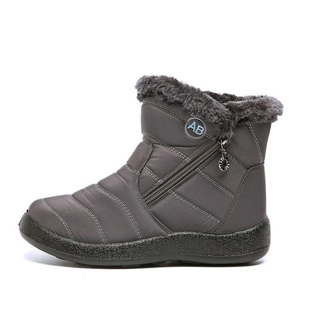 Women’s Fur Lined Winter Ankle Boots – Warm Slip-On Snow Shoes