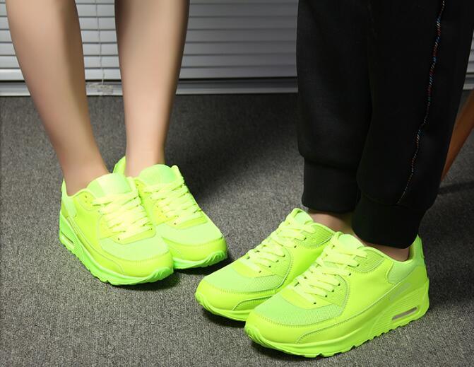 Women’s Breathable Platform Sneakers Green Black Pink Air Cushion