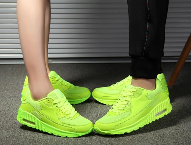 Women’s Breathable Platform Sneakers Green Black Pink Air Cushion