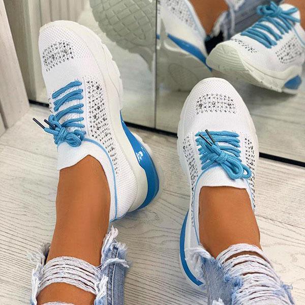 Women's Lightweight Breathable Platform Sneakers Casual Walking Shoes