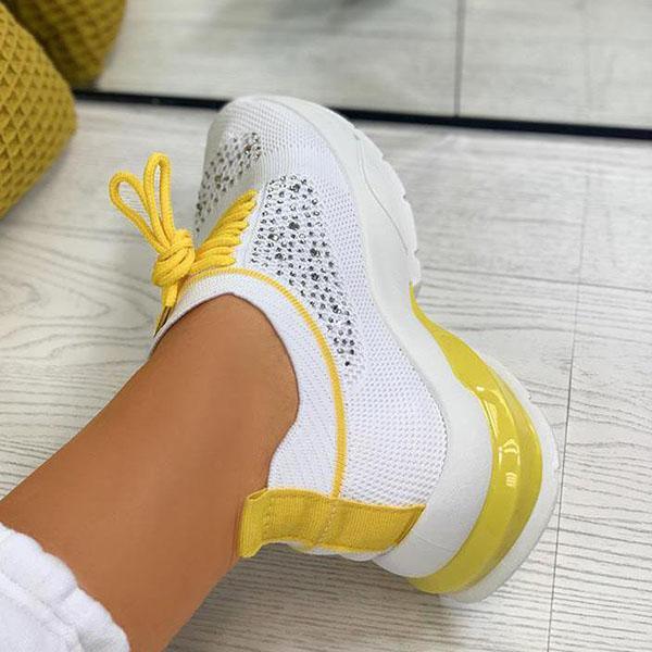Women's Lightweight Breathable Platform Sneakers Casual Walking Shoes