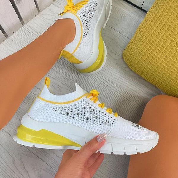 Women's Lightweight Breathable Platform Sneakers Casual Walking Shoes