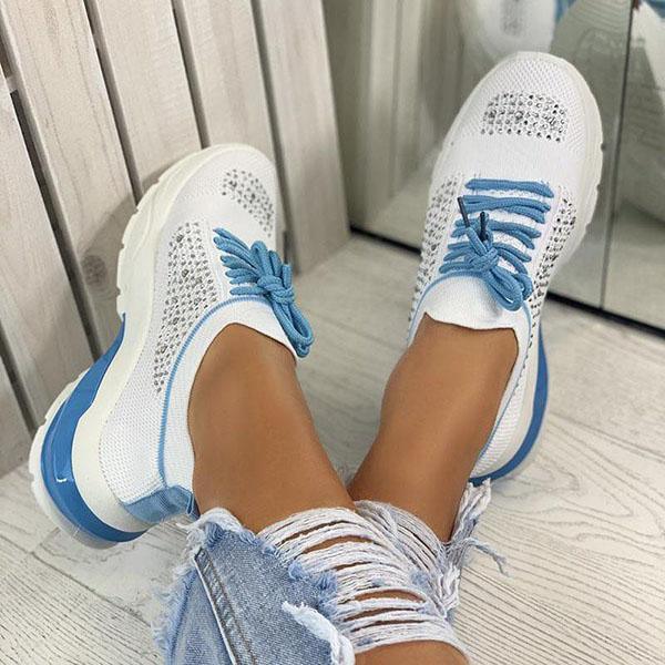 Women's Lightweight Breathable Platform Sneakers Casual Walking Shoes