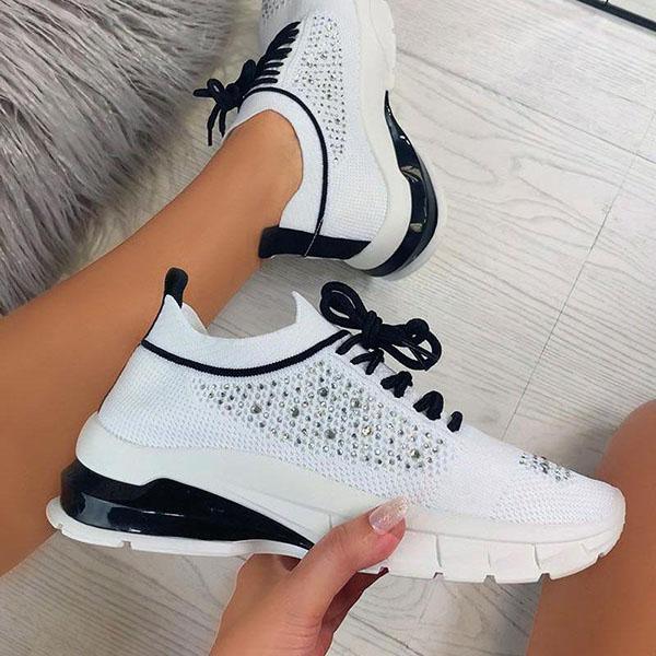 Women's Lightweight Breathable Platform Sneakers Casual Walking Shoes