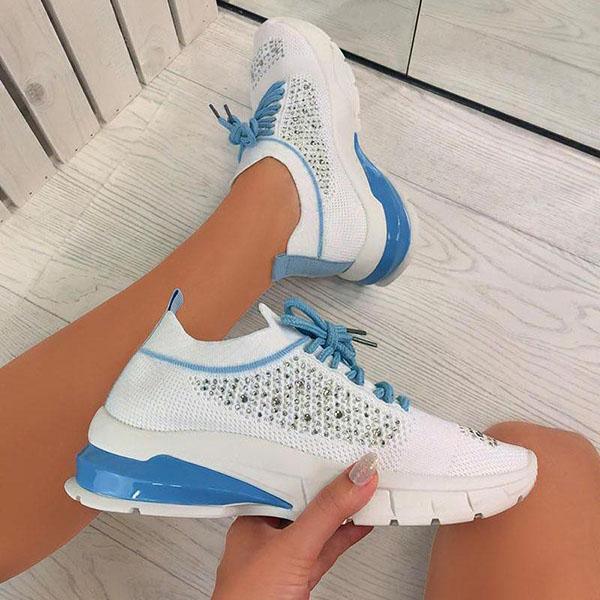 Women's Lightweight Breathable Platform Sneakers Casual Walking Shoes