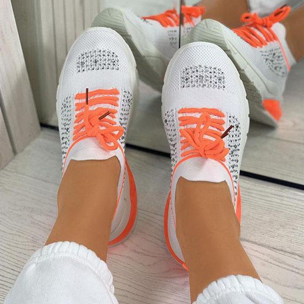 Women's Lightweight Breathable Platform Sneakers Casual Walking Shoes