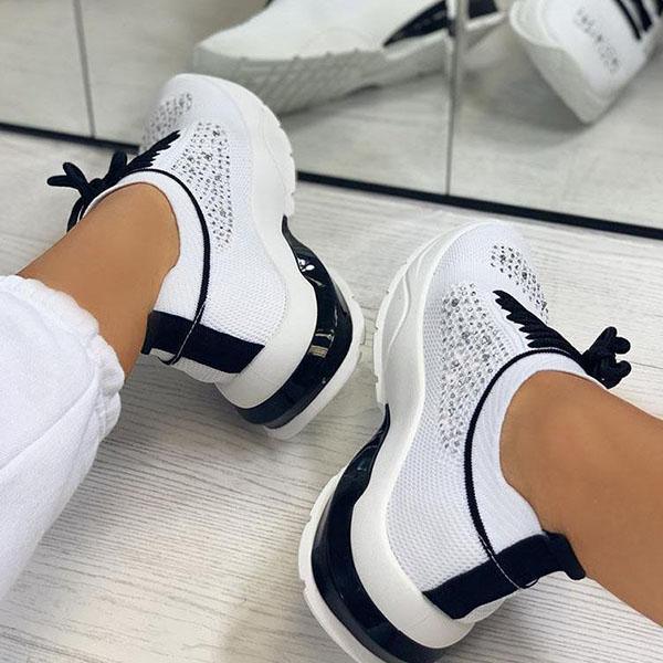 Women's Lightweight Breathable Platform Sneakers Casual Walking Shoes