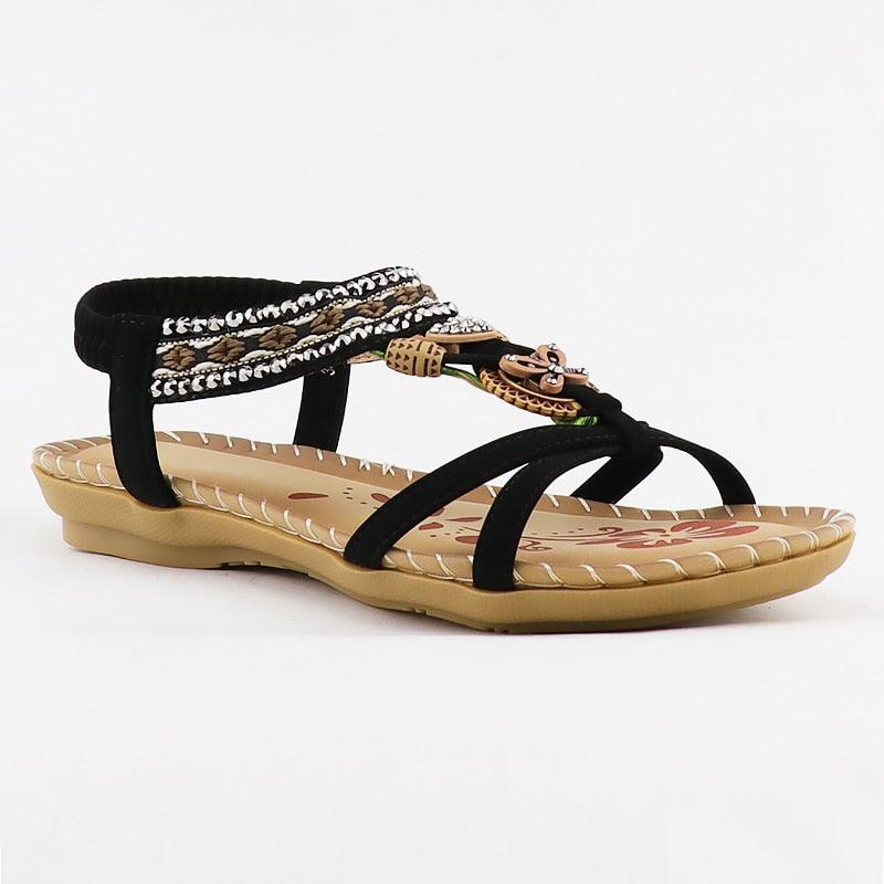 Butterfly-Knot Rhinestone Slides: Women's Comfortable Elastic Sandals
