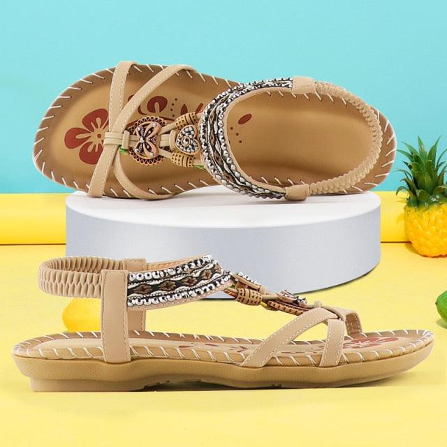 Butterfly-Knot Rhinestone Slides: Women's Comfortable Elastic Sandals