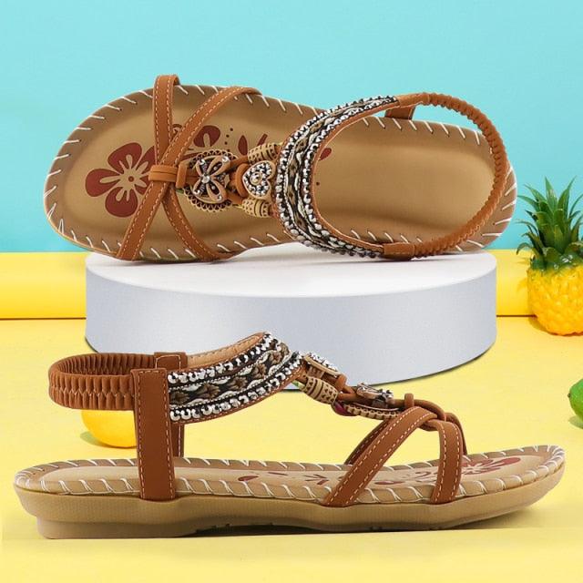 Butterfly-Knot Rhinestone Slides: Women's Comfortable Elastic Sandals