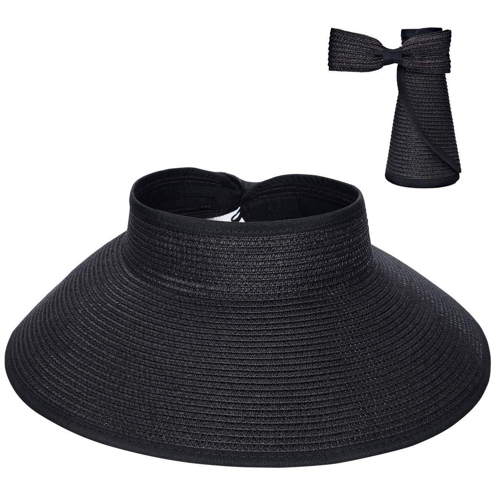 Foldable Wide Brim Sun Visor Hat for Women - UV Protection Beach Hat
