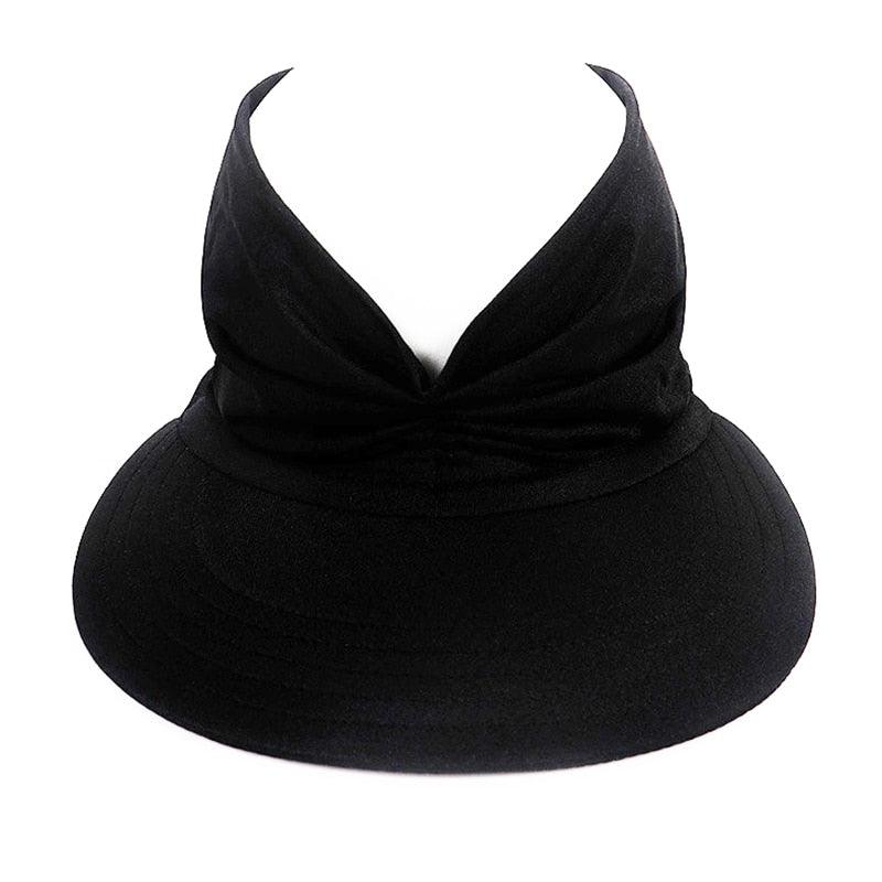 Women's Elegant Sun Visor Hat – Lightweight Packable UV Beach Hat