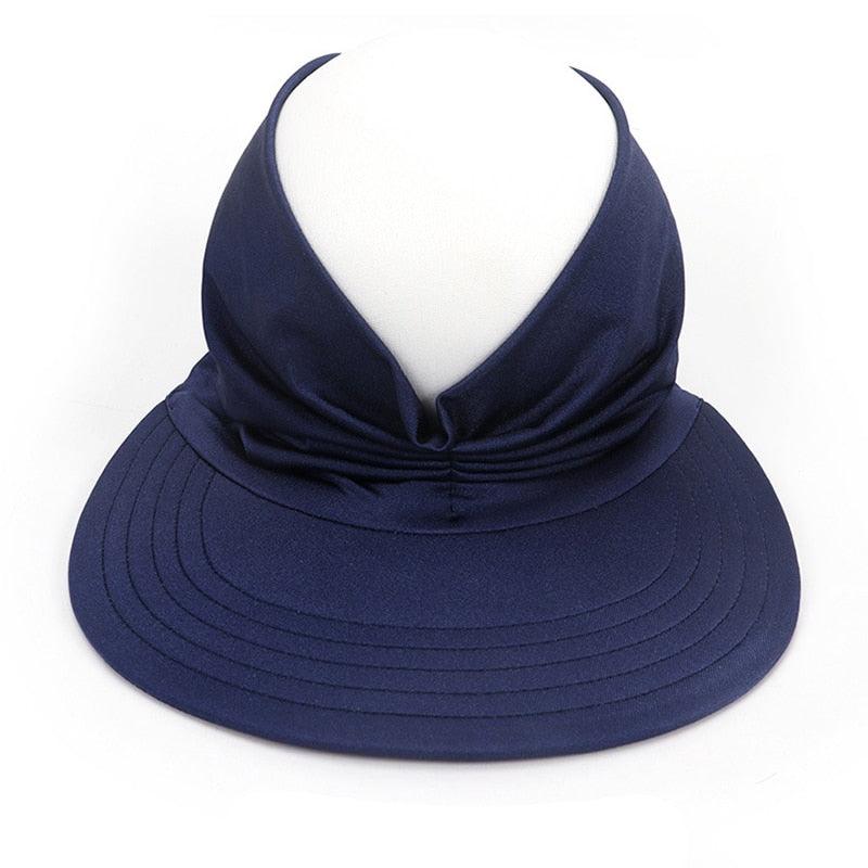 Women's Elegant Sun Visor Hat – Lightweight Packable UV Beach Hat