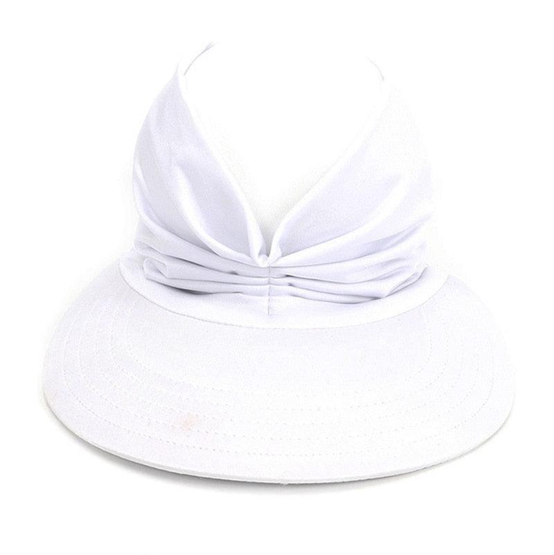 Women's Elegant Sun Visor Hat – Lightweight Packable UV Beach Hat