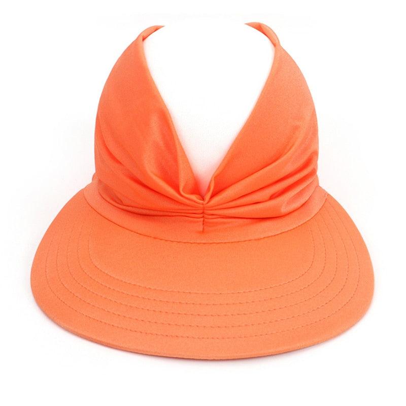 Women's Elegant Sun Visor Hat – Lightweight Packable UV Beach Hat