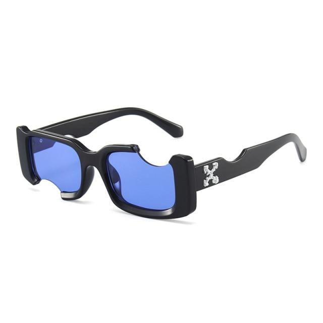 Trending Vintage Rectangle Sunglasses with Black Pink Lenses